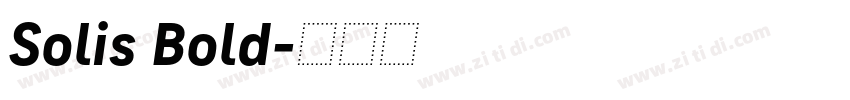 Solis Bold字体转换